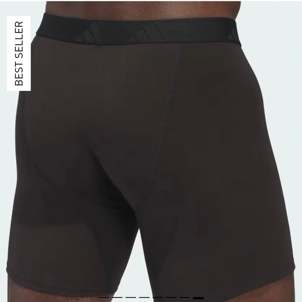 ADIDAS 3-Pack Luxe Comfort Boxer Briefs. Black/Heather‎ Black. Size Large